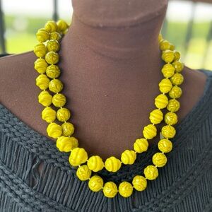 Multi Green Vintage Celluloid? Necklace